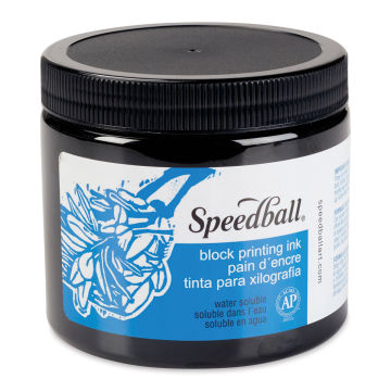 Speedball Water-Soluble Block Printing Ink - Black, 16 oz