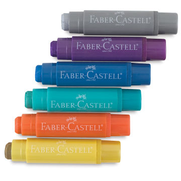 Faber-Castell Gel Stick Sets - Set of 6 Metallic Sticks shown horizontally
