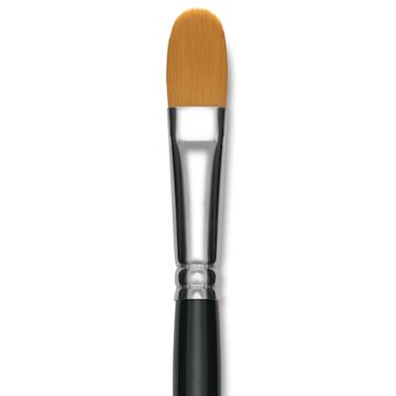 Open in modal - Utrecht Synthetic Sablette Brush - Long Handle, Filbert, Size 16, close-up