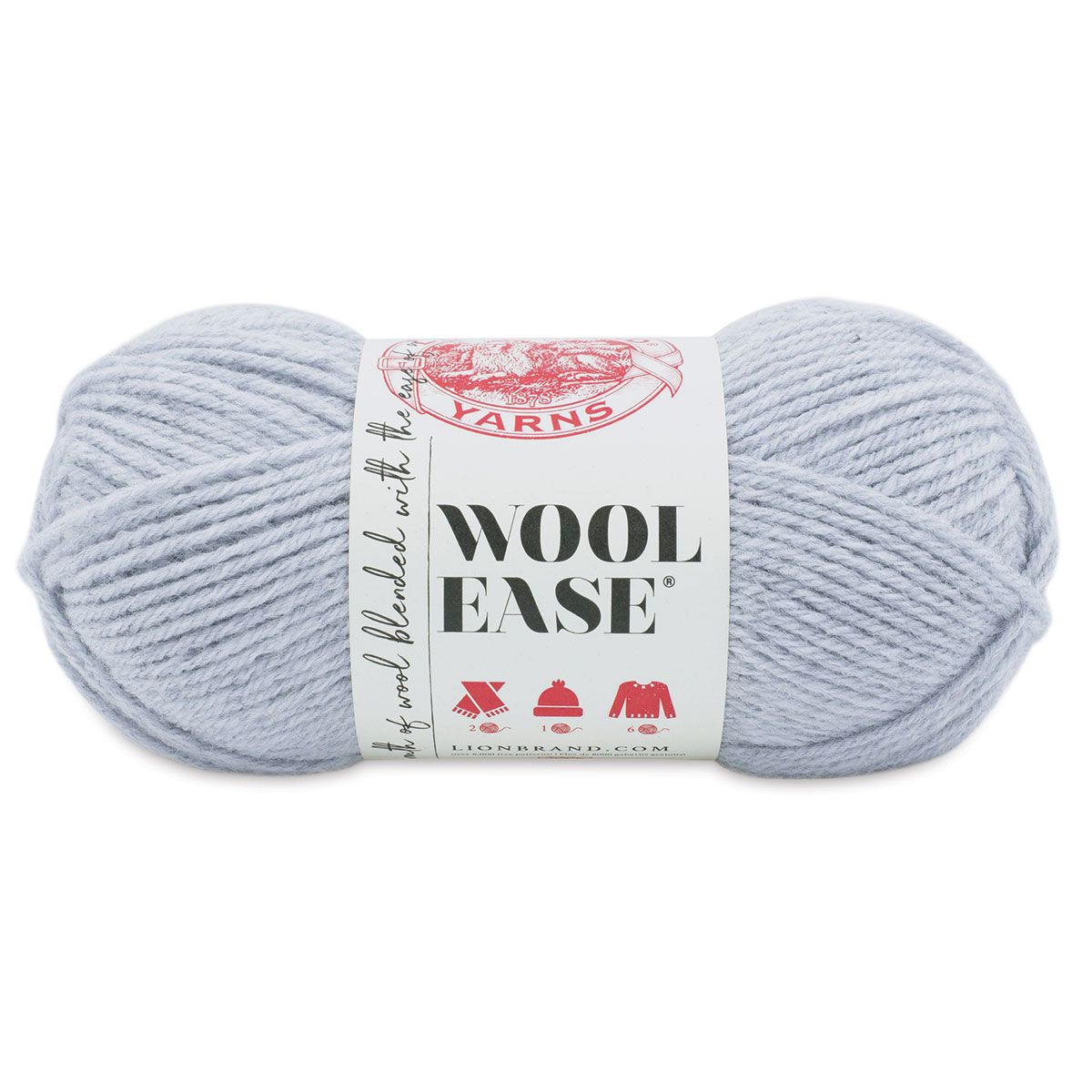 Oxford Grey Lion Brand Yarn 620-152 Wool-Ease Yarn Pack of 3 skeins 