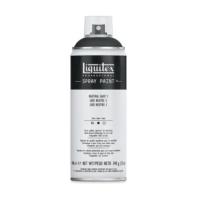 Liquitex Professional Spray Paint - Neutral Gray 3, 400 ml can