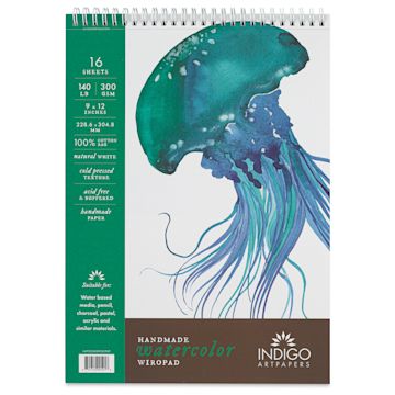 Open in modal - Indigo Artpapers Watercolor Wiropad - 9" x 12", front cover