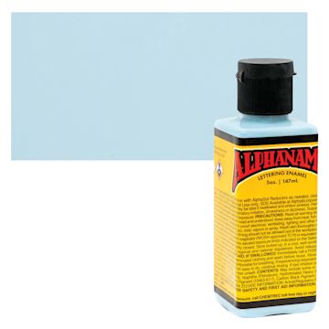 Open in modal - Alpha6 Alphanamel Lettering Enamel - Blueberry Sherbet, 147 ml - Bottle and Swatch