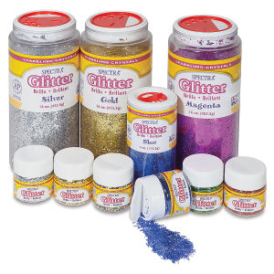 Spectra Sparkling Glitter, Assorted Sizes and Colors 