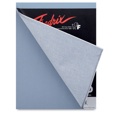 Fredrix Can-Tone Pre-Toned Canvas Pads - Tara Gray toned pad shown with one sheet folded up
