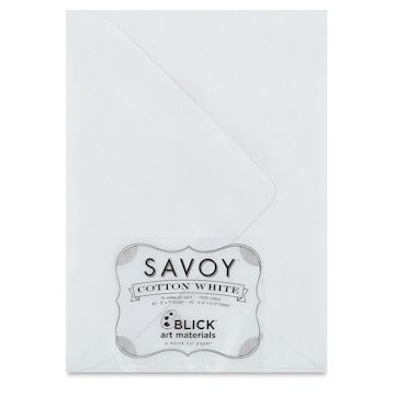 Open in modal - Blick Cards and Envelopes - A7 Envelope, Savoy White, 5-1/4" x 7-1/4", Pkg of 10, front of packaging