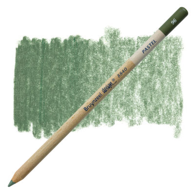 Bruynzeel Design Pastel Pencil - Sap Green 96 (swatch and pencil)