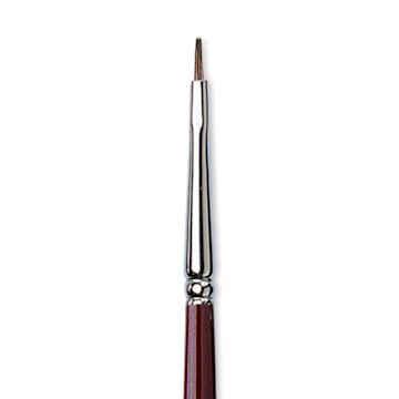 Open in modal - Da Vinci Black Sable Brush - Bright, Long Handle, Size 3/0 close up