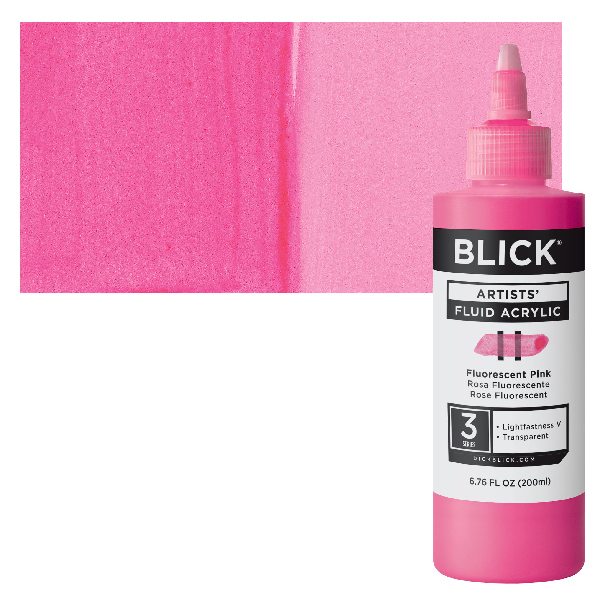 Blick Artists Fluid Acrylic - Fluorescent Pink, 200 ml
