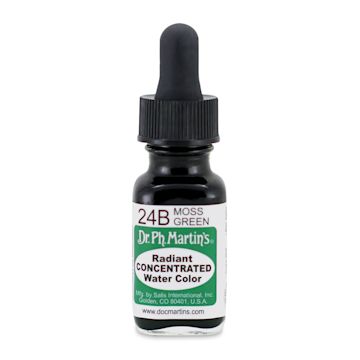 Open in modal - Dr. Ph. Martin's Radiant Concentrated Individual Watercolor - 1/2 oz, Moss Green