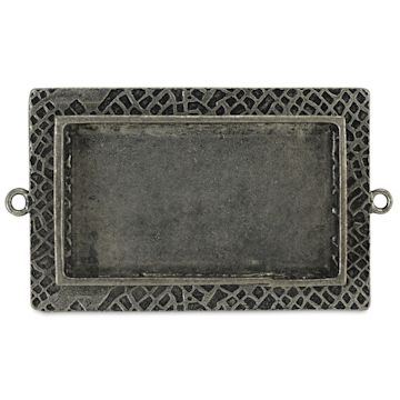 Open in modal - Ranger Ice Milan Bezel - Rectangle, Antique Silver, 5.2 cm x 3.4 cm