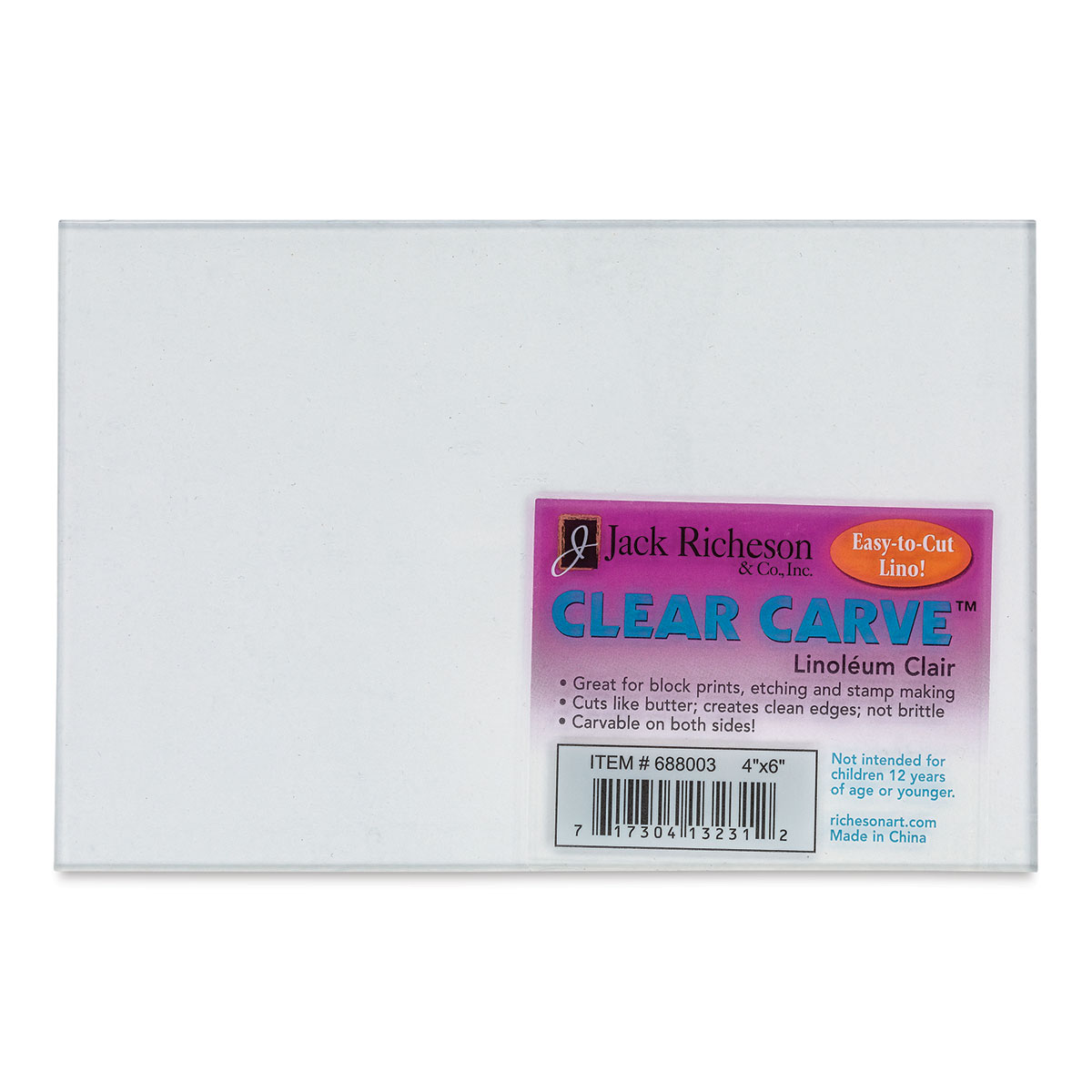Clear Carve Linoleum 8X10 