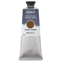 Cranfield Traditional Relief Ink - Burnt Umber, 75 ml