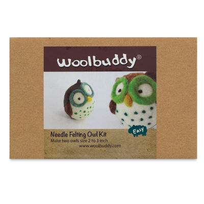 Woolbuddy Needle Felting Kits - Front of package of Owl Kit

