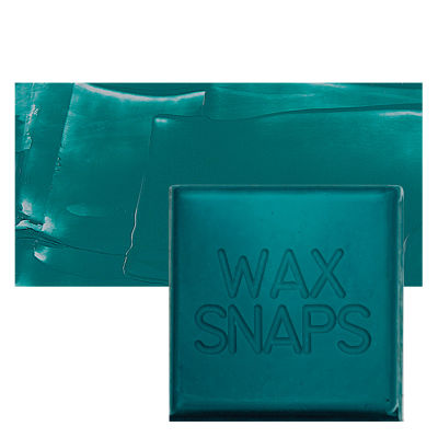 Enkaustikos Wax Snaps Encaustic Paints - Cobalt Teal Green, 40 ml cake