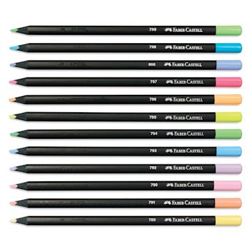 Open in modal - Faber-Castell Black Edition Colored Pencils - Neon and Pastel Colors, Set of 12