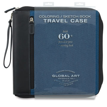 Global Art Canvas Coloring Cases - Denim Case upright with label
