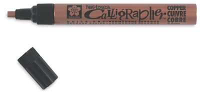 Sakura Pen-Touch Calligrapher Pens - Medium Line Copper Pen shown uncapped and horizontally