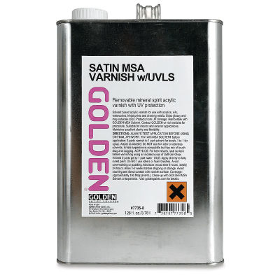 Golden MSA Acrylic Varnish - Satin, 128 oz can