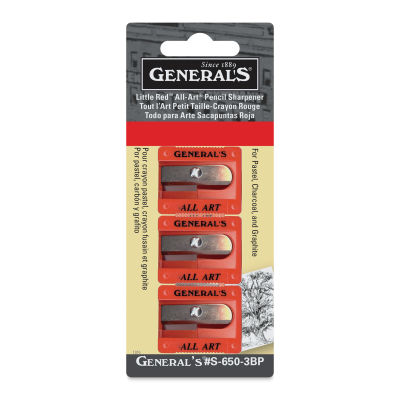 General's All Art Pencil Sharpener - Single Hole, Pkg of 3