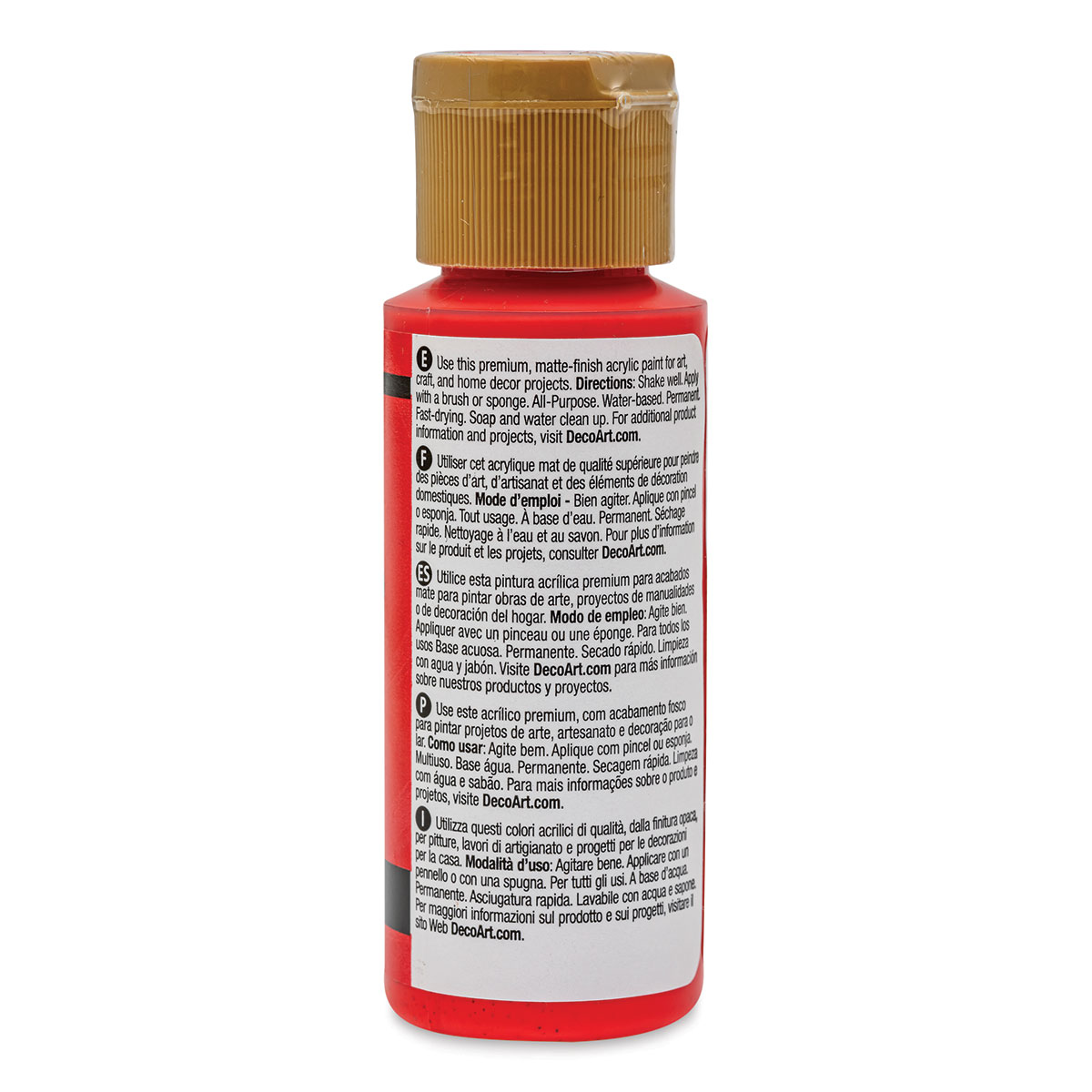 DecoArt Americana Acrylic Paint - True Red, 2 oz