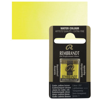 Rembrandt Watercolor Half Pan - Cadmium Yellow Lemon