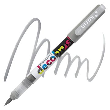 Open in modal - Karin Pigment Decobrush Marker - Cool Grey 2 marker and swatch