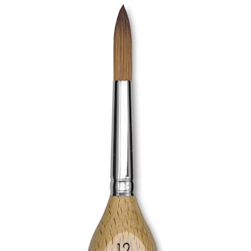 Open in modal - Blick Egg Handled Brush - Round, Size 12 close up