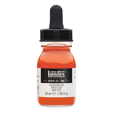 Open in modal - Liquitex Professional Acrylic Ink - Fluorescent Red, 30 ml