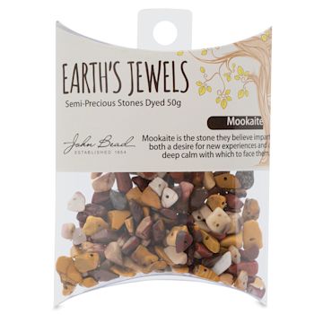Open in modal - John Bead Earth's Jewels - Front view of package of Mookaite Jasper Beads