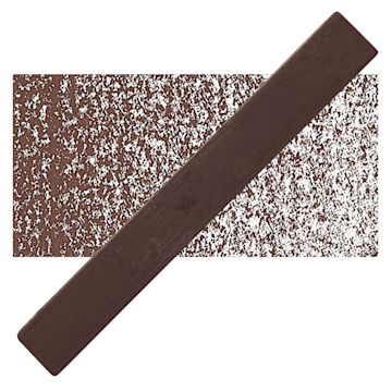 Open in modal - Holbein Artists’ Oil Pastel - Voil pastel andyke Brown 1 oil pastel and swatch
