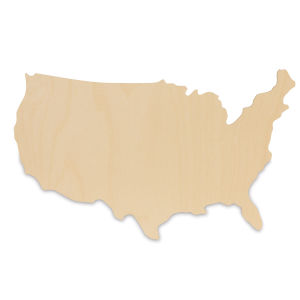Walnut Hollow Birch Wood Shape - USA Map