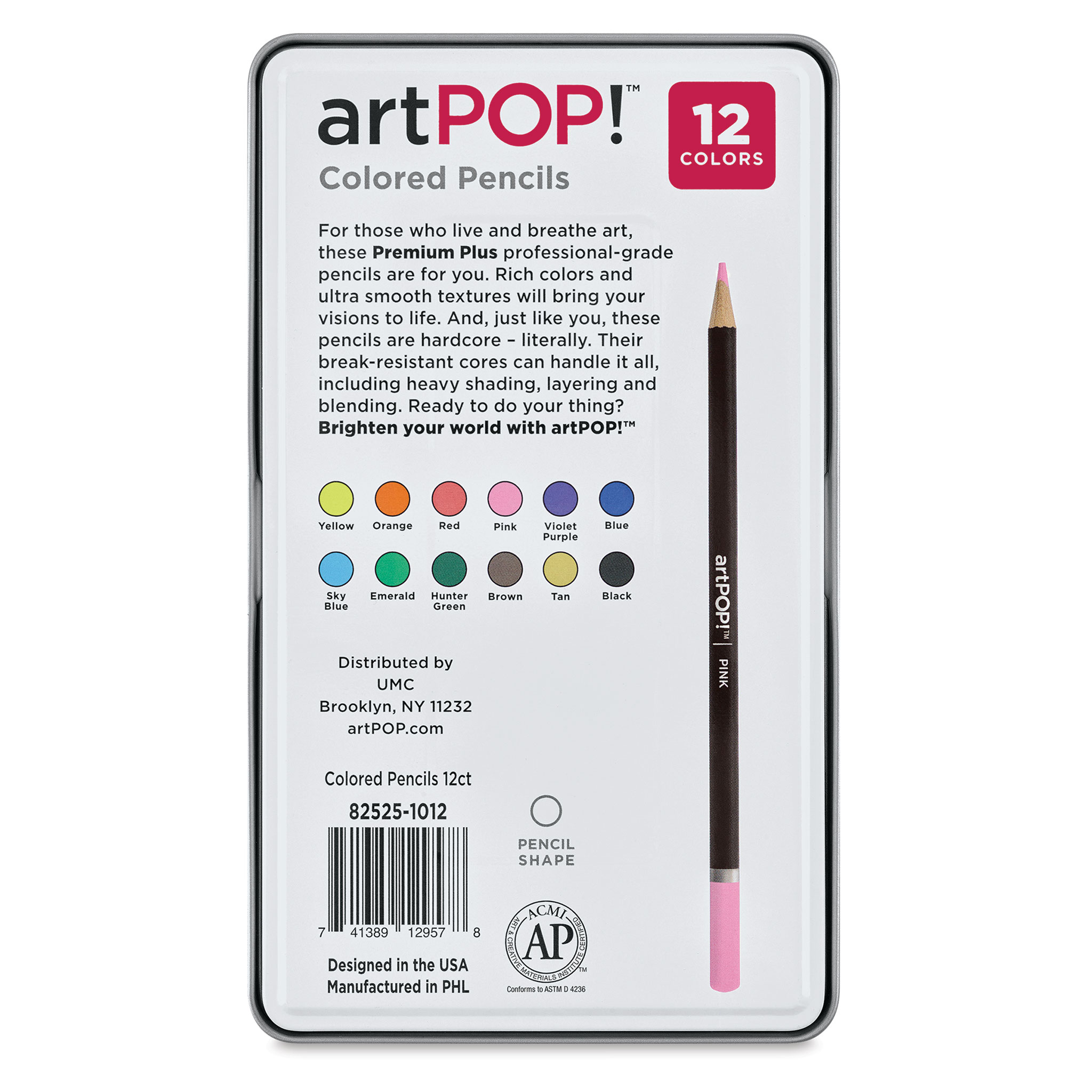 artPOP! Premium Plus Colored Pencils - Set of 12