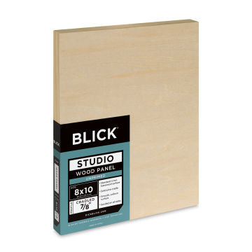 Blick Studio Artists' Wood Panel - Flat Cradle, 8" x 10", 7/8" Cradle