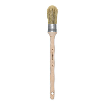 Escoda Natural Bristle Brushes - Round Domed, Size 6, Long Handle