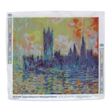 Diamond Dotz Diamond Painting Kit - London Parliament in Winter, printed fabric