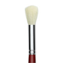 Silver Brush White Goat Silver Mop Brush - Round, Size 12, Short Handle