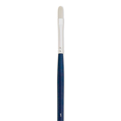 Silver Brush Bristlon Stiff White Synthetic Brush - Filbert, Size 1 (close-up)