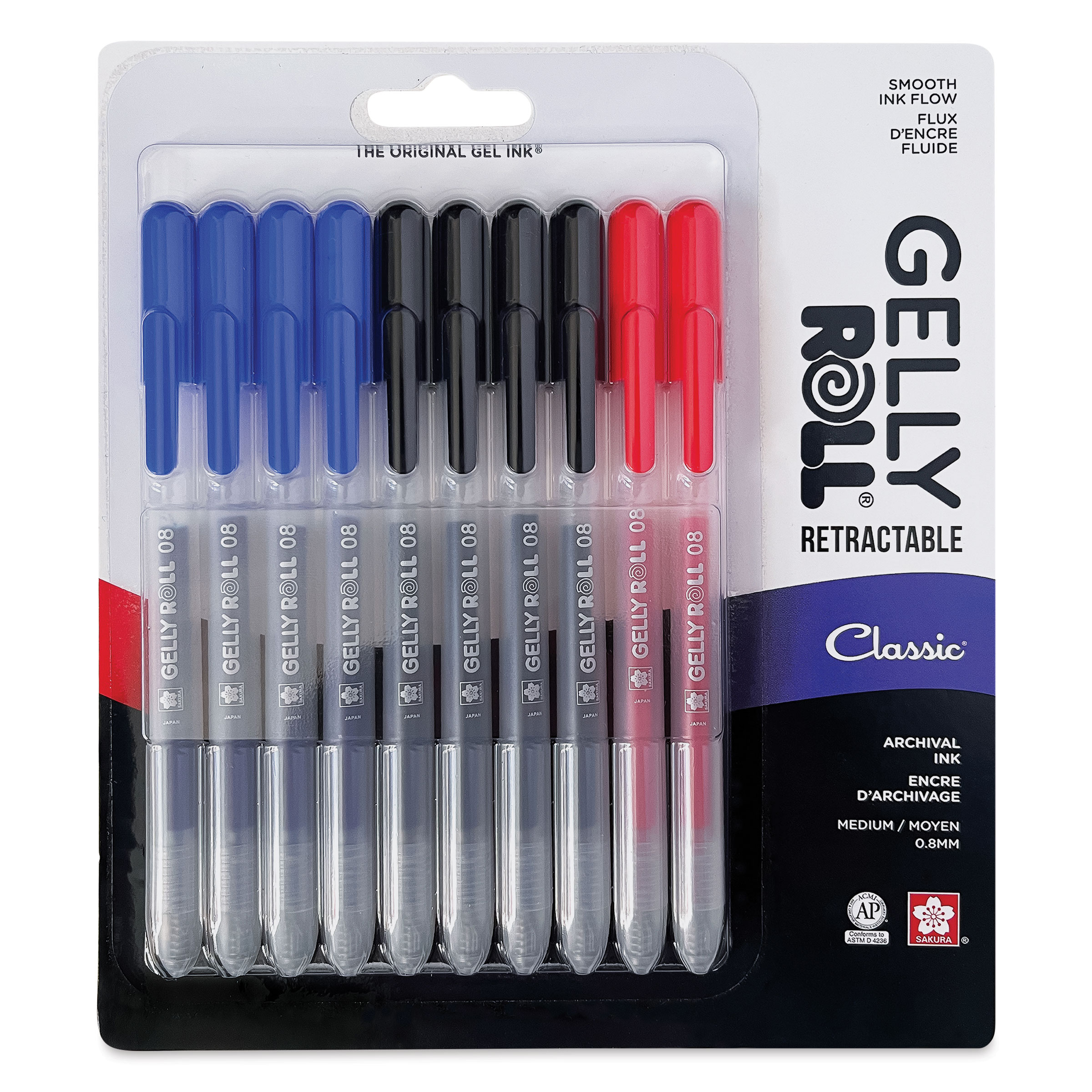 Gelly Roll Retractable Gel Pens- Pack of 3- Craft