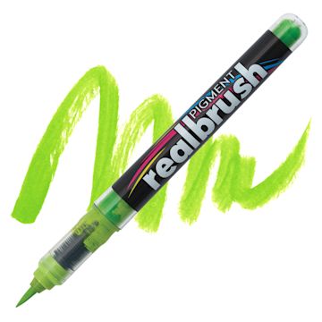 Open in modal - Karin Realbrush Pigment Marker - Apple, swatch and marker