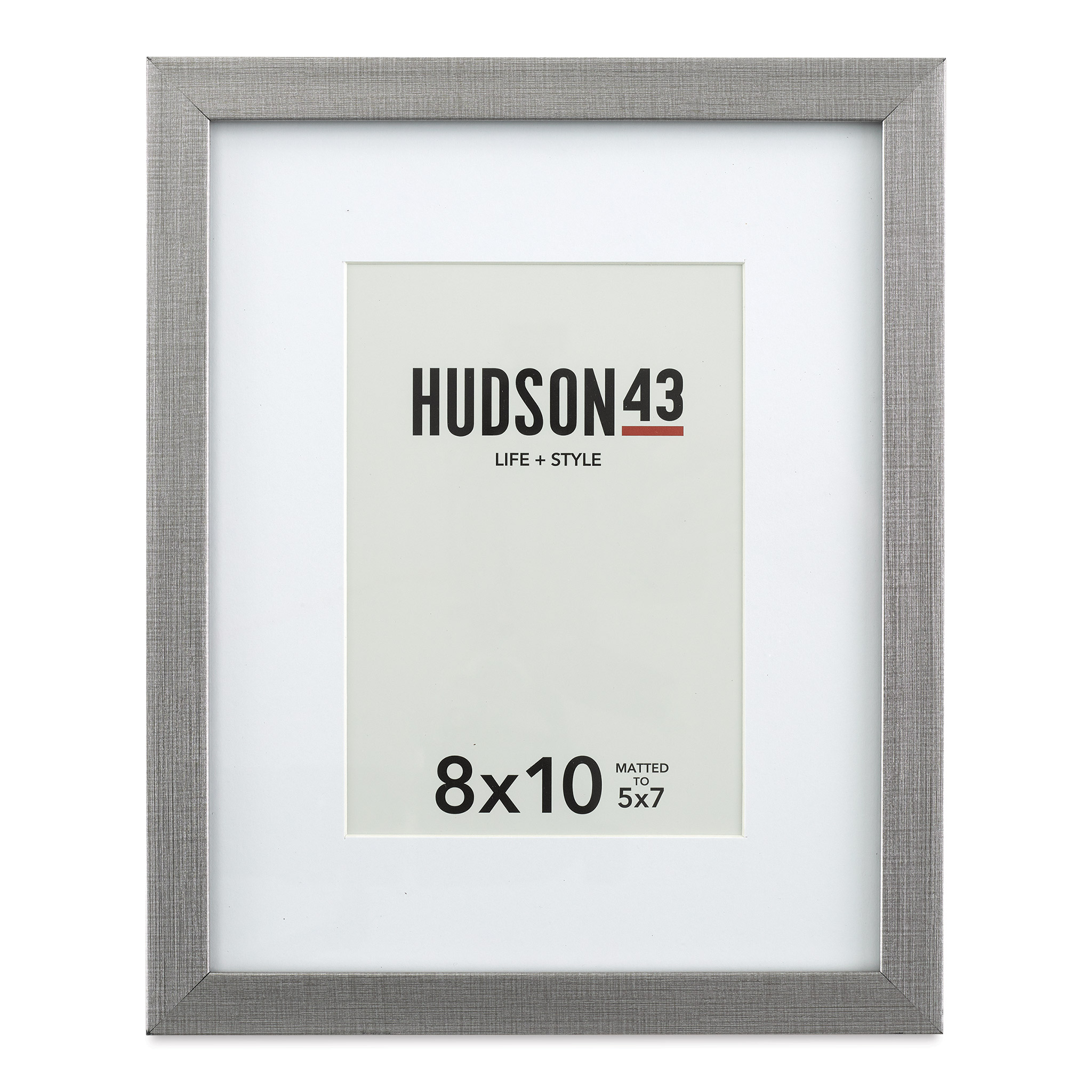 Hudson 43 Gallery Metallic Frames Silver, 8" x 10", Easel Back