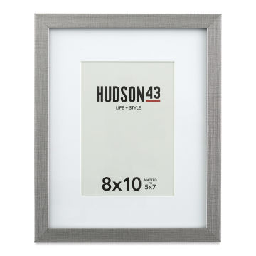 Hudson 43 Gallery Metallic Frames - Silver, 8" x 10", Easel Back (Front of frame)