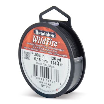 Open in modal - Beadalon WildFire Beading Thread - Black, 0.006", 125 yds