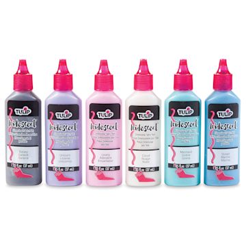 Open in modal - Tulip Dimensional Fabric Paint Set - Pastels, Iridescent, Set of 6 (Out of packaging)