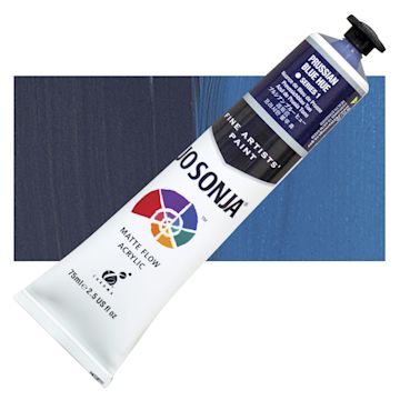 Open in modal - Jo Sonja's Artist Acrylic - Prussian Hue, 2.5 oz tube and swatch