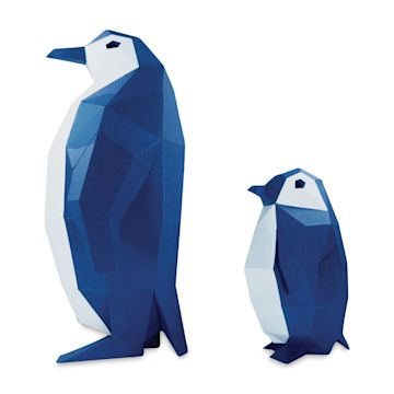 Open in modal - Papercraft World 3D Papercraft Model DIY Kit - Penguins (Side view)