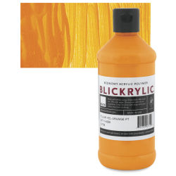 Blickrylic Student Acrylics - Fluorescent Yellow Orange, Pint