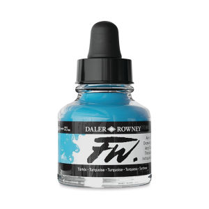 Daler-Rowney FW Acrylic Water-Resistant Artists Ink - 1 oz, Turquoise