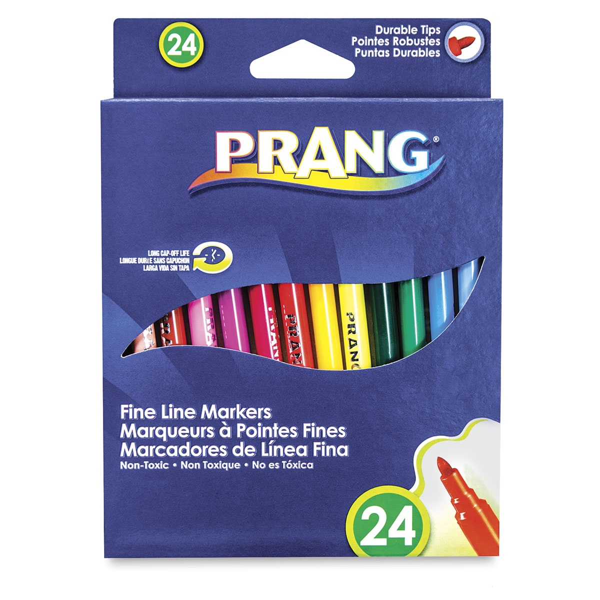Prang Washable Markers, Non Toxic, Long Cap-Off Life, 8 Assorted Color