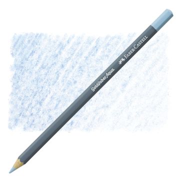 Open in modal - Faber Castell Goldfaber Aqua Watercolor Pencil - Pastel Sky Blue 446 pencil and swatch